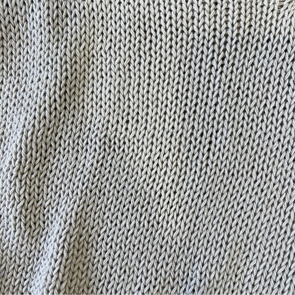 Wooden Ships Maui Chunky Knit Cotton Sweater Small Medium V-neck Beach Boho - Picture 3 of 9